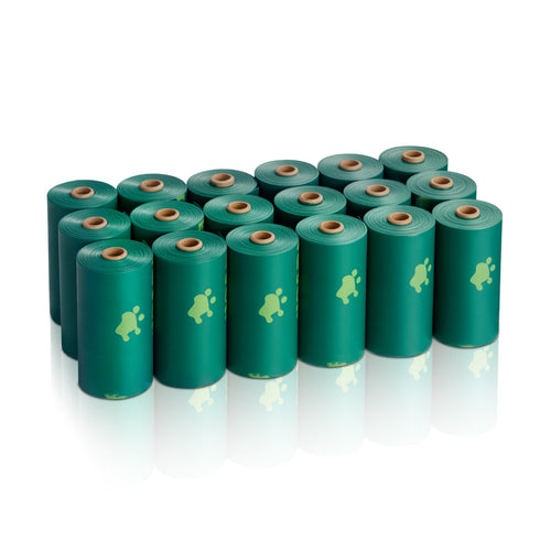 Dark green dog waste bags, 270 count