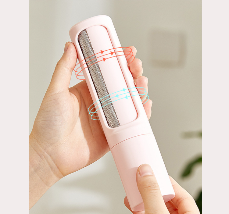 Pioneer Picks reusable pet hair remover showing rotating cleaning mechanism